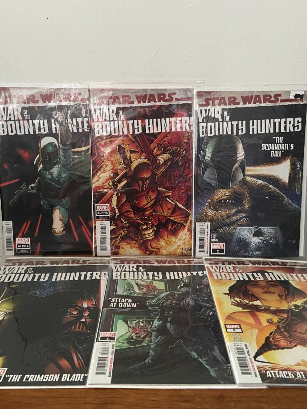 NM Marvel Complete Star Wars: War Of The Bounty Hunters Set #1-5 Alpha Variants